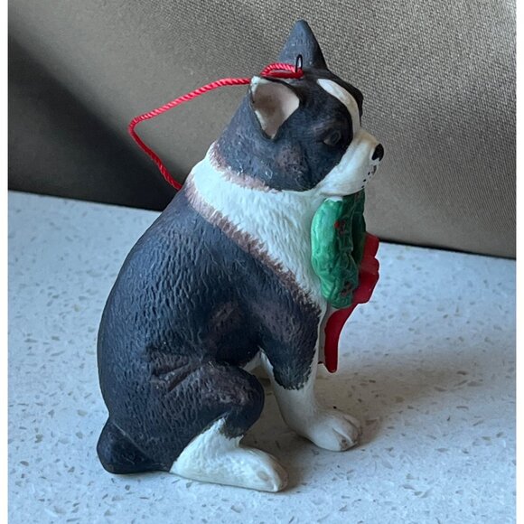 Boston Terrier Christmas Ornament By Schmid 1986 - Picture 2 of 5